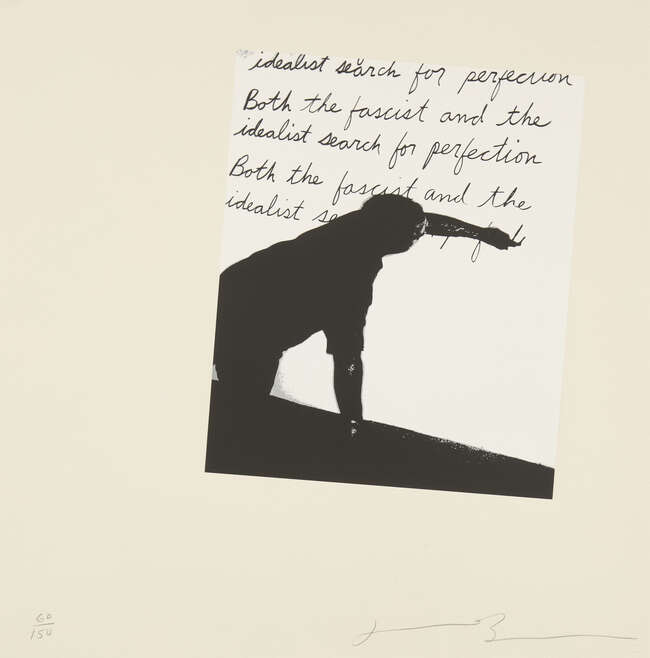 Jonathan Borofsky, American b. 1942- It's About Control; screenprint on wove, signed and...