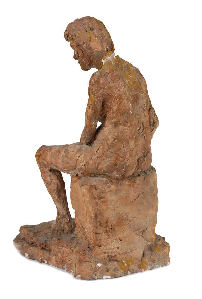 Stella Steyn,
Irish 1907-1987 -
Seated nude;
plaster maquette, H47 x W25 cm (ARR)