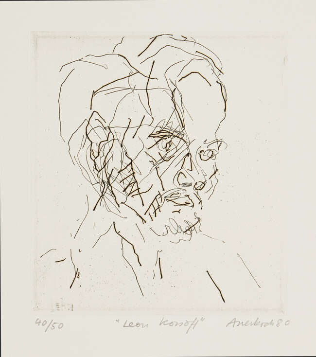 
	
		Frank Auerbach,
		German/British b.1931-
		 
		Leon Kossoff [Marlborough 11],...