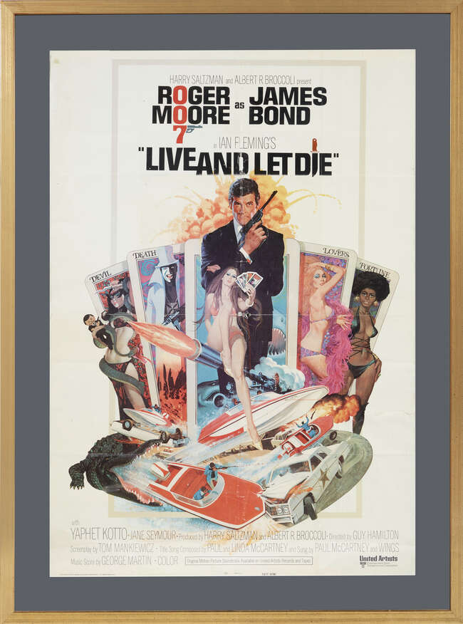 
	
		James Bond Live and Let Die, a film poster, United Artists, 1973, 97 x 67cm

	


