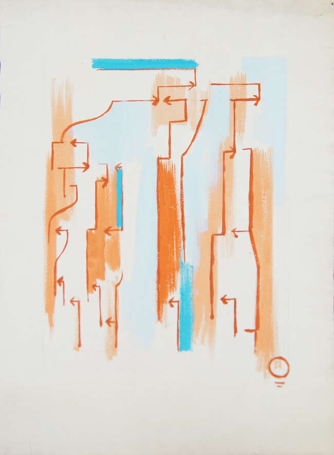 Francis Carr, Hungarian/British 1919-2013- Structure, Windows; pastels on paper, titled to...