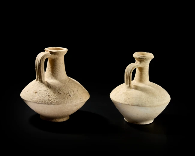 A Hellenistic pottery lagynos, with traces of white slip remaining, circa 2nd-1st Century B.C.,...