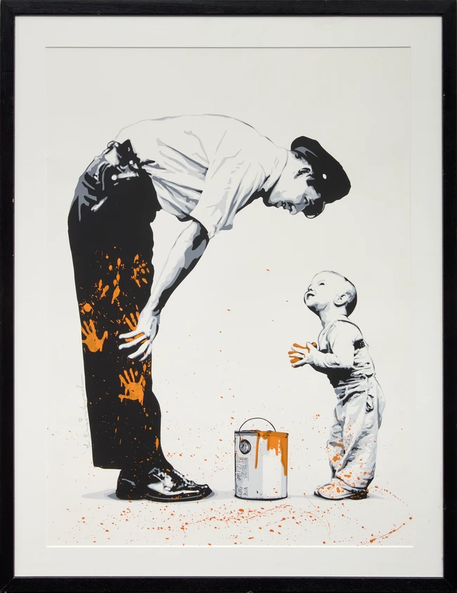 Mr Brainwash, French b.1966- 
Not guilty; screenprint with spraypaint, signed in pencil, 