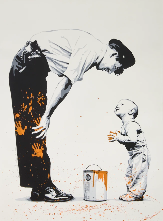 Mr Brainwash, French b.1966- 
Not guilty; screenprint with spraypaint, signed in pencil, 