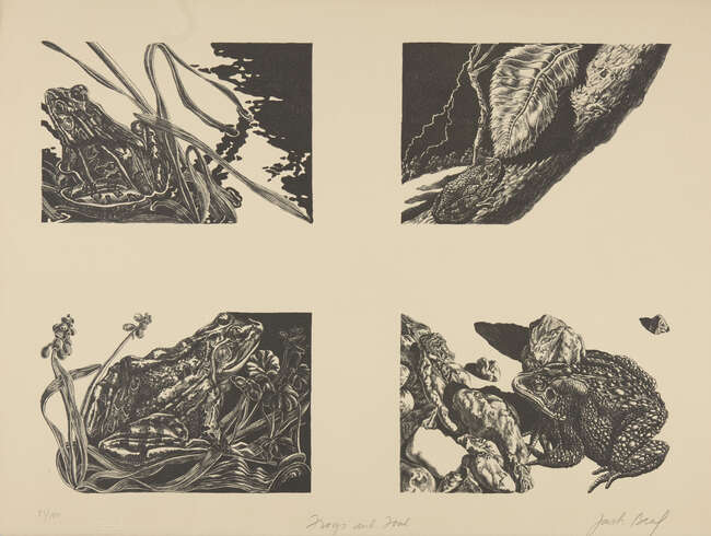 Jack Beal, American 19312013- Frogs and Toads, from Conspiracy Artist as Witness, 1971; lithograph...