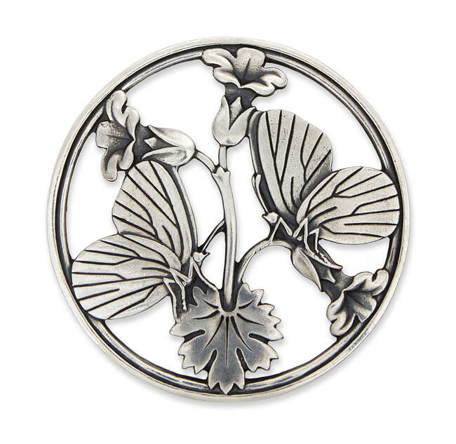 
	
		Arno Malinowski (1899-1976) for Georg Jensen, a silver &#39;Moonlight Blossom&#39; brooch
		GJ...
