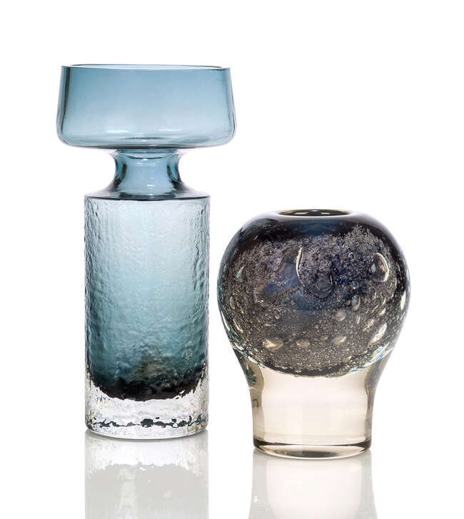 
	
		Heikki Orvola (Finland 1943-), a Nuutajarvi vase 
		c. 1975, signed to base 
		A...
