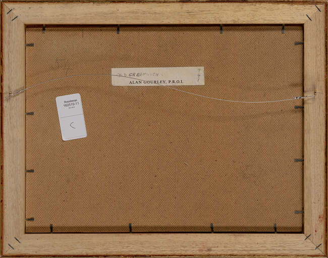 
	
		Alan Stenhouse Gourley PROI, 
		British 1909-1991 - 
		 
		Old Greenwich; 
		 
		