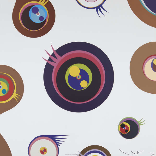 
	
		Takashi Murakami, 
		Japanese b.1962- 
		 
		Jellyfish Eyes- White 1, 2006; 
		 
		