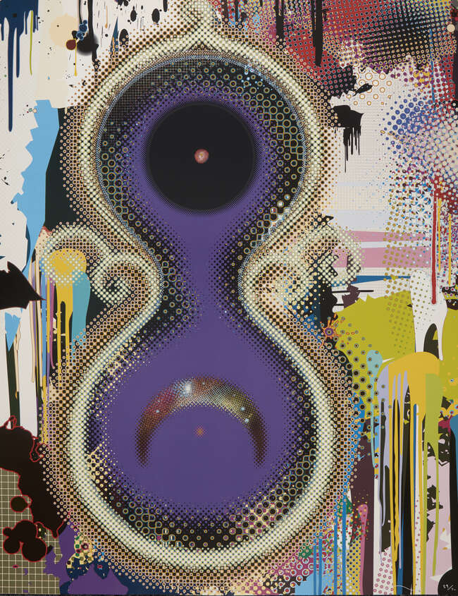 
	
		Takashi Murakami, 
		Japanese b.1962- 
		 
		Genome No.10 7x2 122, 2009; 
		 
		offset...