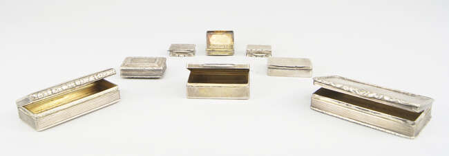 
	
		A n early Victorian silver snuff box, Birmingham c.1839, Francis Clark, of rectangular...