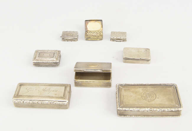 
	
		A n early Victorian silver snuff box, Birmingham c.1839, Francis Clark, of rectangular...