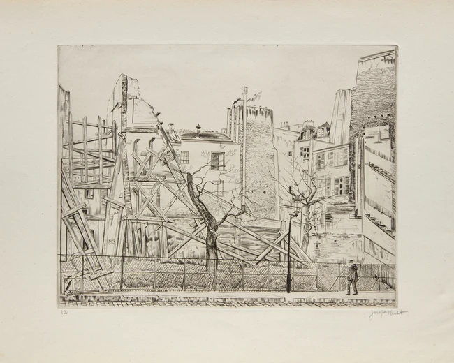 Joseph Hecht, Polish 1891-1951, Paris, Rue des Pretres Saint-Severin, Rue Mouffetard,...