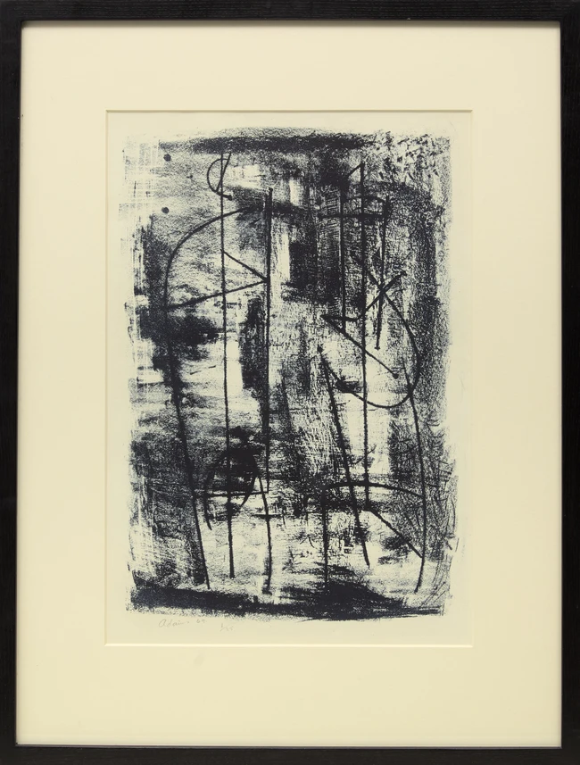 Robert Adams, British 1917-1984, Two Figures, 1949; lithograph on wove, signed dated and...