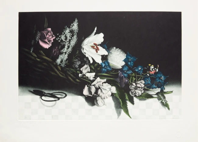 Sharon Firth Aivaliotis, Greek, b.1951
20th Century still life, 1989;
lithograph in colours on wove,...