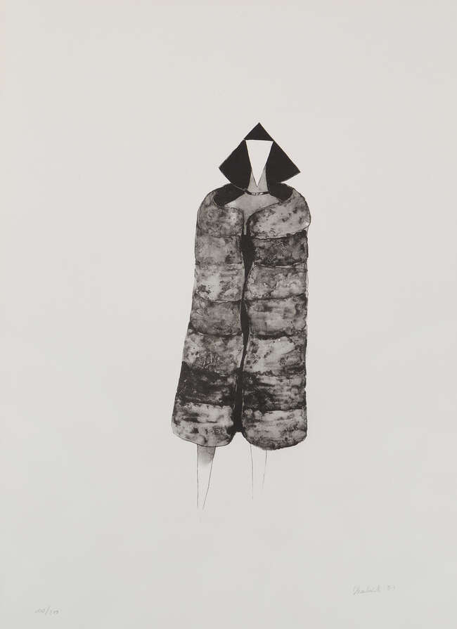 
	
		Lynn Chadwick CBE RA,
		British 1914-2003-
		 
		Fur Coat, 1971; 
		 
		lithograph on...