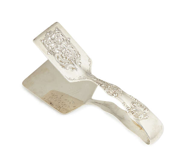 
	
		A pair of Tiffany & Co. Sterling silver asparagus tongs, Kings pattern, stamped Tiffany &...