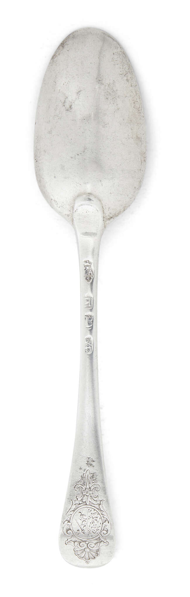 
	
		A George I silver spoon by Paul de Lamerie, London, c.1720, with Hanoverian stem, the...