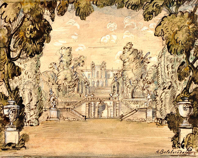 
	
		Andrei Yakovlevich Beloborodoff, 
		Russian 1886-1965 - 
		 
		A Design for an...