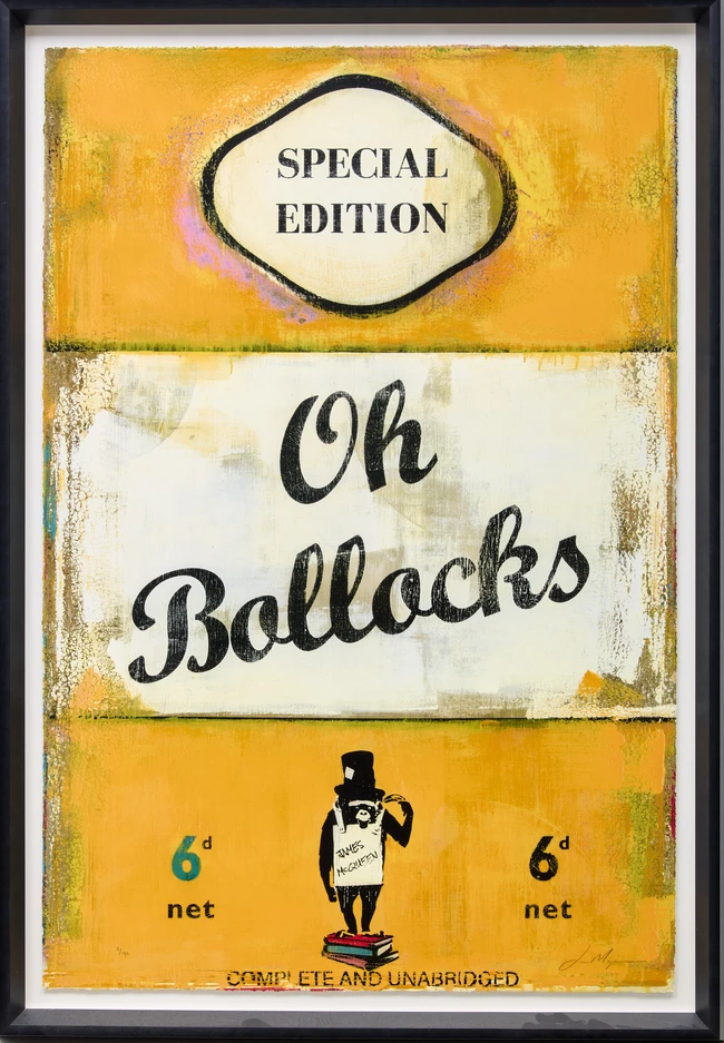 James McQueen, British b.1977-  Oh Bollocks, 2024; screenprint on wove paper, signed in pen,...