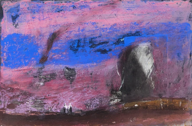 Richard Kenton Webb, British b.1959 - The Serene Face of the Heavens, 1989; mixed media on board,...