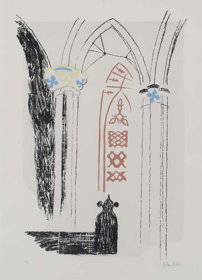 
	
		John Piper CH,
		British 1903-1992-
		 
		Llan-y-Blodwell, Shropshire: Mid 19th...