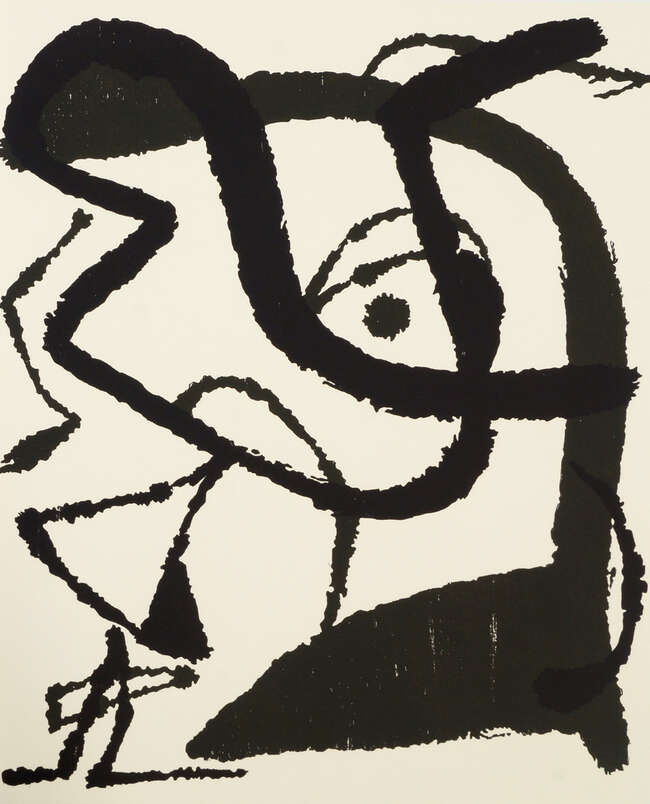 
	
		Joan Miro, 
		Spanish 1893-1983- 
		Abstract compostion; 
		screenprint, 24.7x32cm:...
