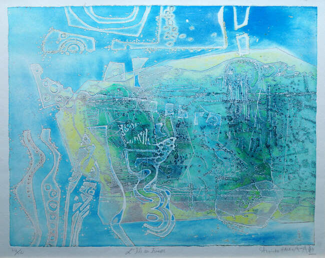 
	
		Shoichi Hasegawa, 
		Japanese b.1929- 
		 
		L'Ile au Tresor;
		 
		etching with...