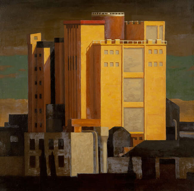 
	
		Renny Tait, 
		Scottish b.1965 - 
		 
		Pink Building (study), 1993; 
		 
		oil on...