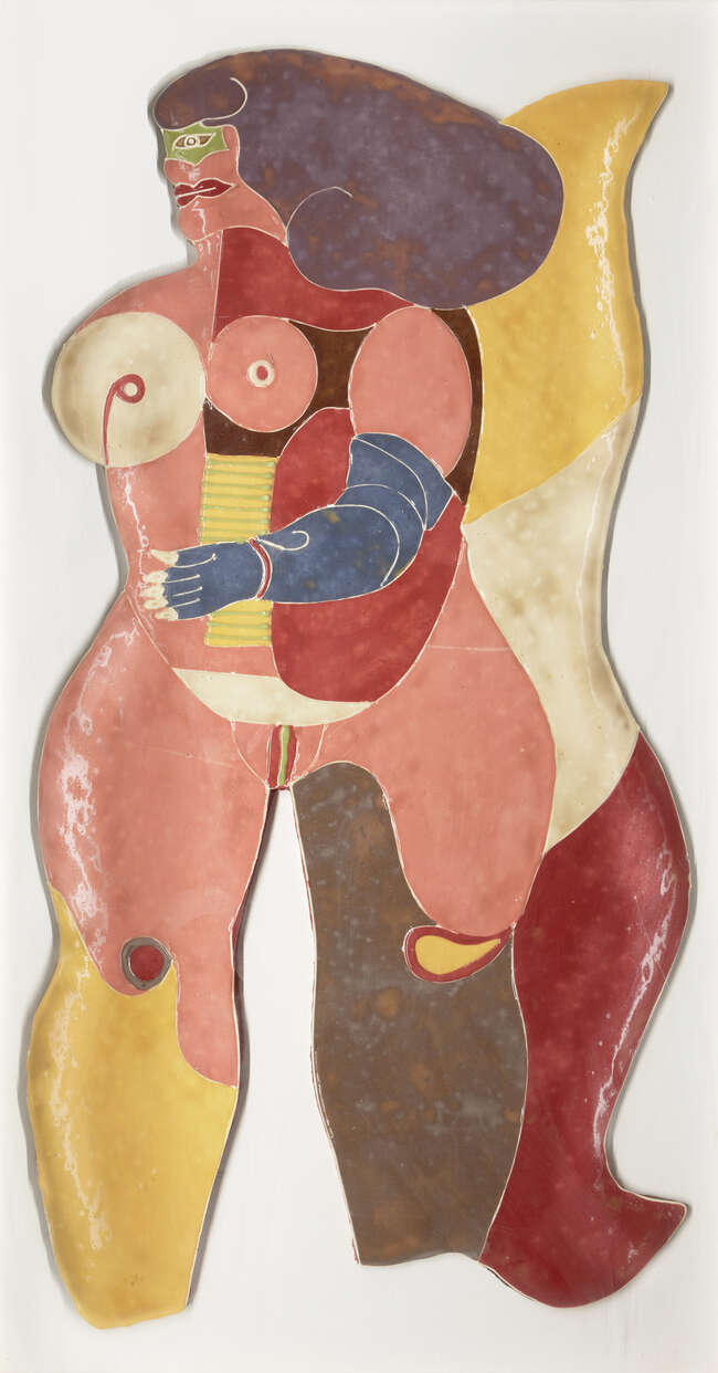 
	
		Richard Lindner, 
		German/American 1901-1978- 
		Blauer Busenengel, 1970; 
		mixed media...