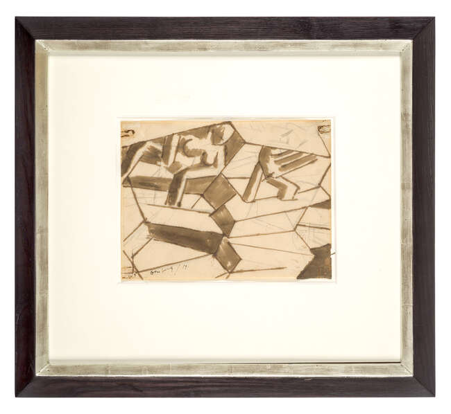 
	
		David Bomberg, 
		British 1890-1957- 
		 
		Stairs, (the Theatre Trap Door), 1919;...