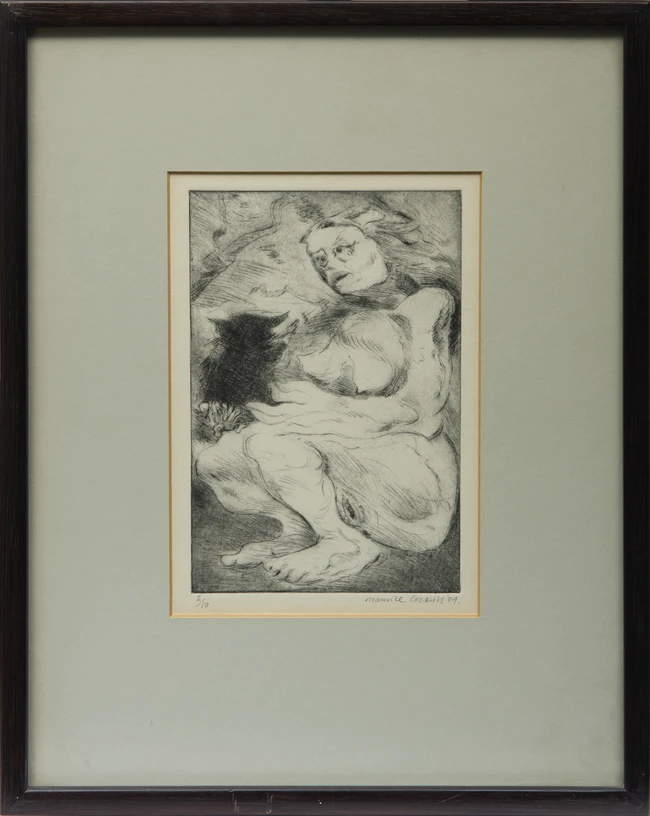 To Be Sold with No Reserve: Maurice Cockrill, British, 1936-2013
Nude with cat;
monochrome...