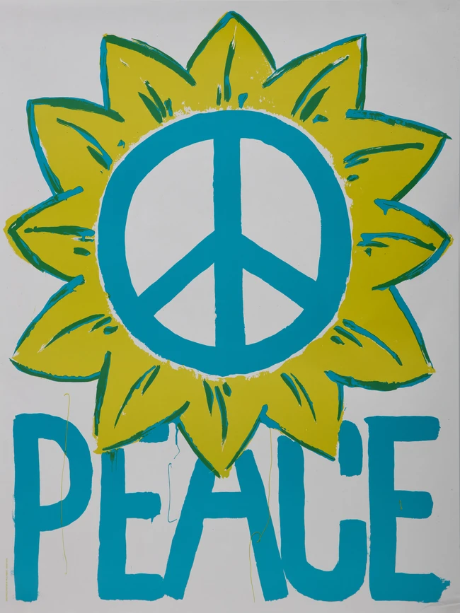 After Paul Insect, British b.1971- Peace, 2022; offset lithographic poster in colours on wove, 