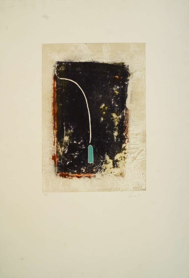 
	
		European School, late 20th/early 21st century- Abstract composition; etching with...