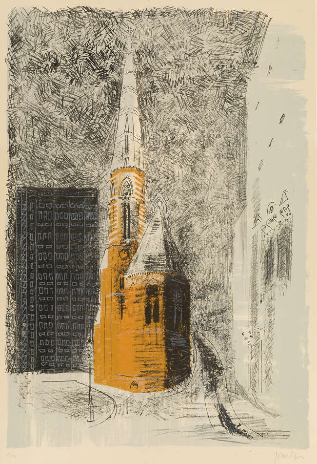 
	
		John Piper CH,
		British 1903-1992-
		 
		StMary&#39;s Paddington [Levinson 145],...