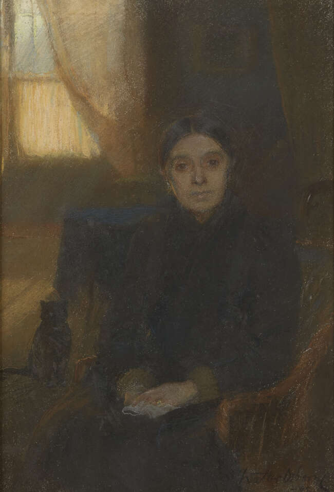 
	
		Walter Frederick Osborne RHA ROI, 
		Irish 1859-1903- 
		 
		Portrait of Annie Jane...