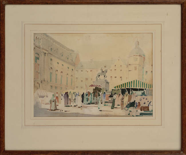 
	
		RTO WITHDRAWN Sir Hugh Casson PRA, 
		British 1910-1999 - 
		The Market Place,...
