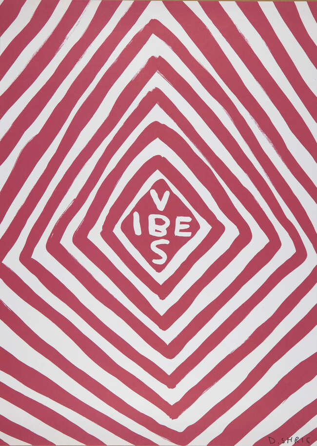 
	
		David Shrigley OBE,
		British b.1968-
		 
		Vibes, 2018;
		 
		giclée print in...