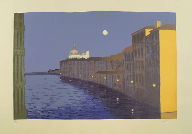 
	
		Robert Buhler RA, 
		British 1916-1989- 
		 
		Dawn, Venice, 1988; 
		 
		screenprint...