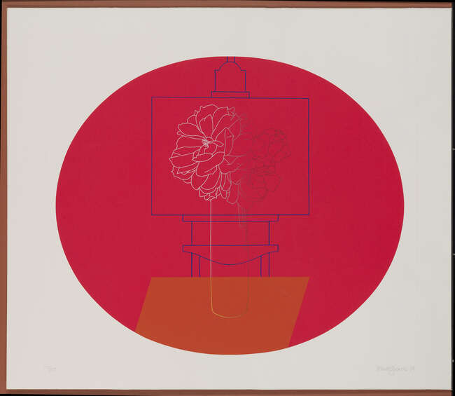 
	
		Derrick Greaves,
		British b.1927
		 
		Vase and Falling Petal, 1971;
		 
		lithograph...