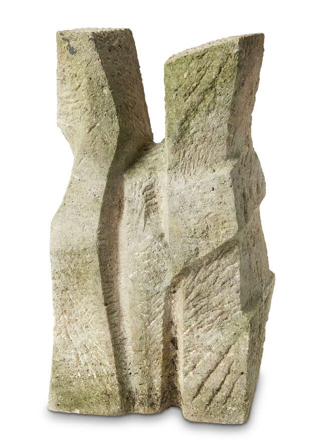 
	
		Geoffrey Harris,
		British 1928-2019-
		 
		Crevice, 1963;
		 
		Portland stone,...