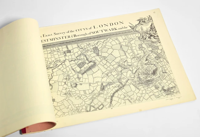 After John Rocque,French 1704-1762,
"An Exact Survey of the City of London, Westminster, the...