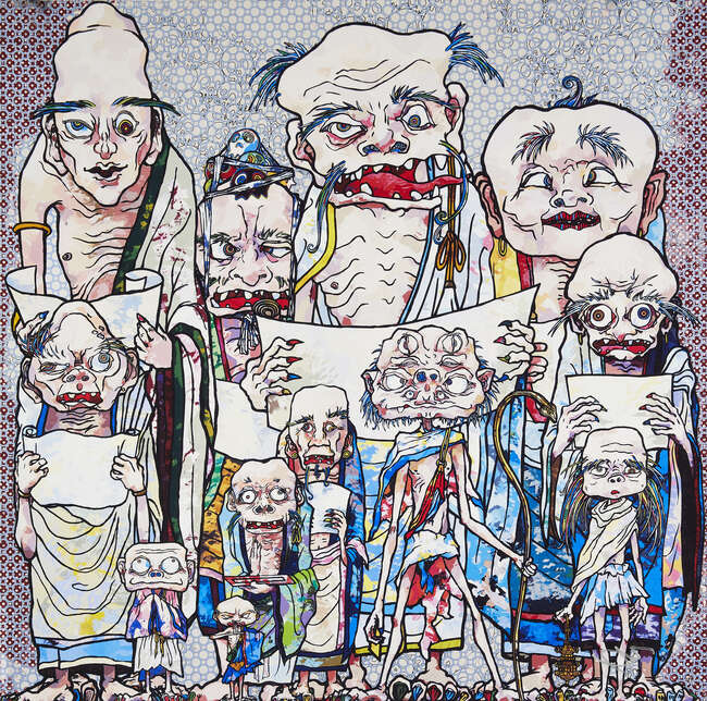 
	
		Takashi Murakami, 
		Japanese b.1962- 
		 
		12 Arhats and Assignation of a Spirit,...