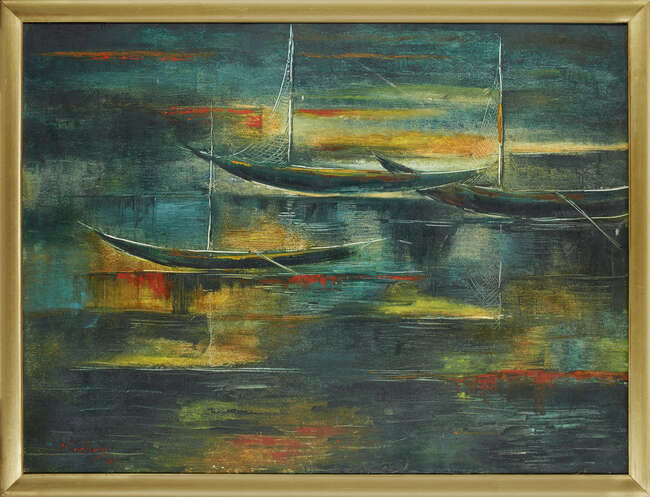 
	
		M. Bhaduri (India, 2002)
		 
		Untitled
		 
		 
		Oil on canvas
		 
		Signed...
