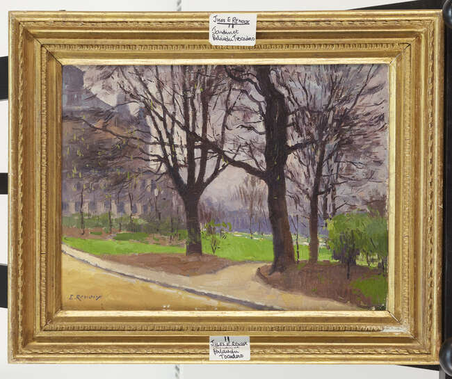 
	
		Ernest Jules Renoux, 
		French 1863-1932-
		
		Jardin et Palais du Trocadéro