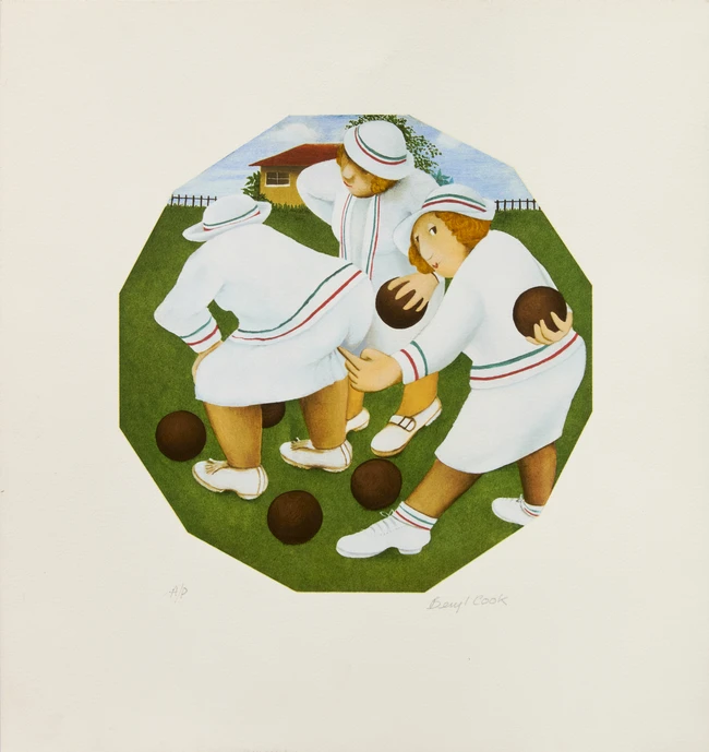 To Be Sold with No Reserve: Beryl Cook OBE, British 1926-2008, Women's Bowls; screenprint in...