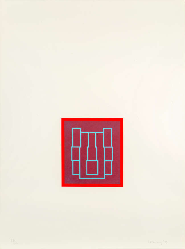 
	
		Robyn Denny, 
		British 1930-2014-
		 
		Portraits Series A: 1- 5, 1973;
		 
		five...