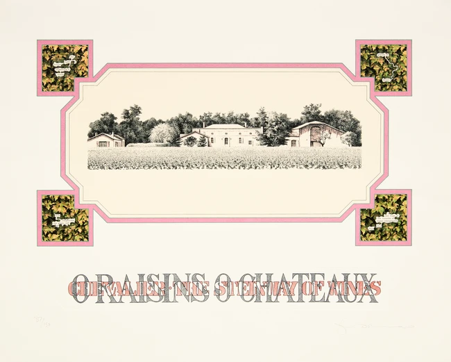 Tom Phillips, British, 1937-2022, O Raisins O Chateaux; four lithographs in colours, all...