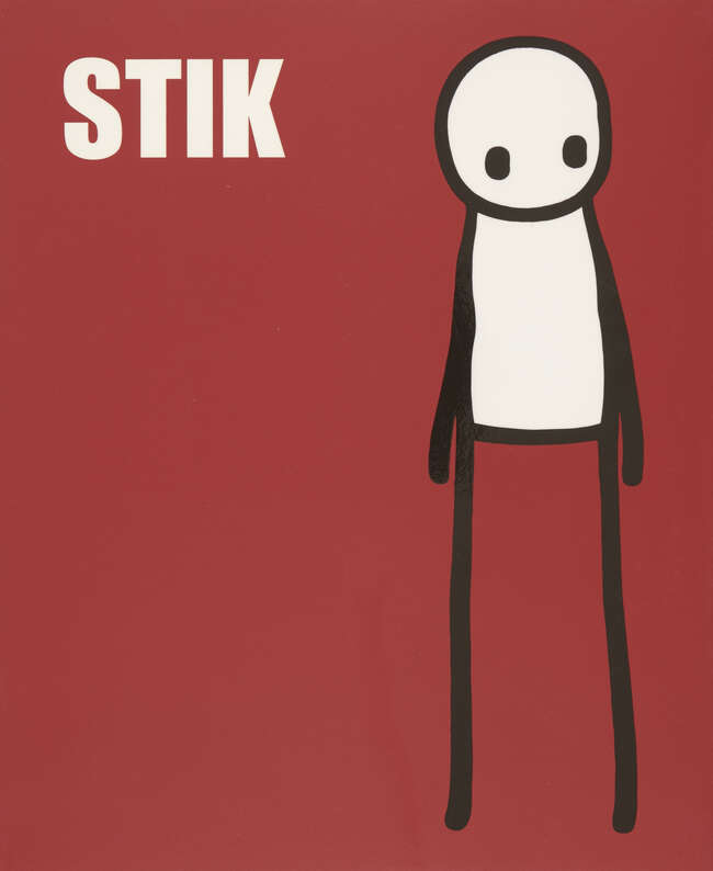 
	
		Stik, 
		British b.1979- 
		 
		Stik (book), 2018; 
		 
		offset lithograph in grey on...