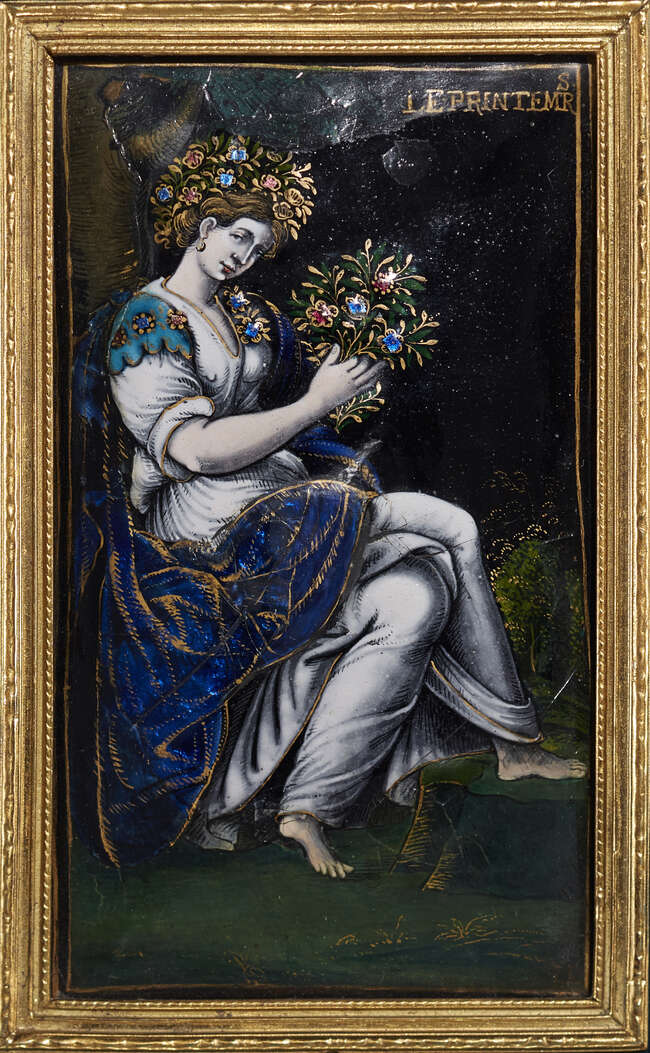 
	
		Jacques I Laudin c.1627-1695, Limoges, late 17th century, a pair of enamel plaques...